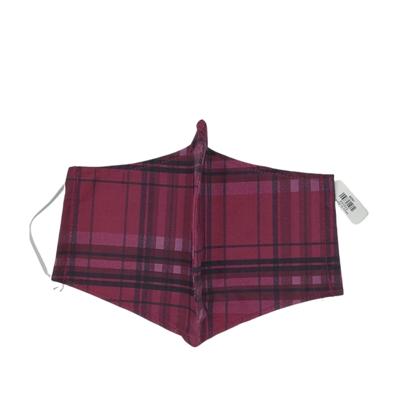 Francesca's Collections Plaid Face Mask 100% Cotton Washable & Reusable NWT - Picture 2 of 2